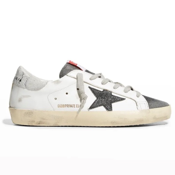 Golden Goose Shoes - Golden Goose Superstar Mixed Media Checkered Low-Top Sneakers
